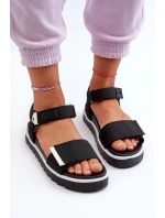 Dámské sandály na platformě Big Star NN274778 černé Dámské sandály na platformě Big Star NN274778 černé