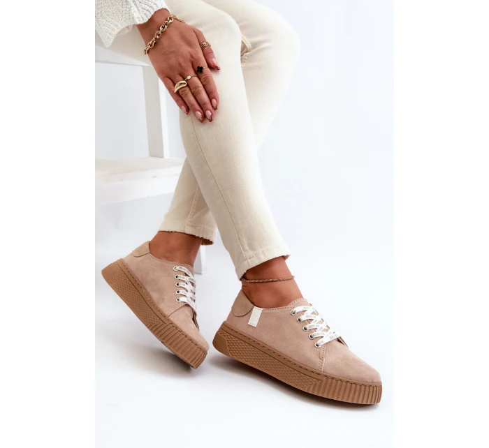 Dámské tenisky MEMORY FOAM SYSTEM BIG STAR NN276002 Hnědobéžové