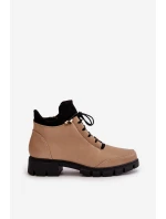 Nízké dámské boty z ekologické kůže béžové model 21668889 - Boto Nízké dámské boty z ekologické kůže béžové model 21668889 - Boto