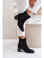 Zateplené dámské boty na podpatku černé Radeya Zateplené dámské boty na podpatku černé Radeya