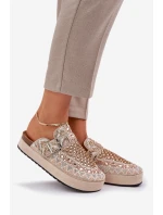 Zdobené Klapky Na Platformě Béžové model 21684886 - Boto