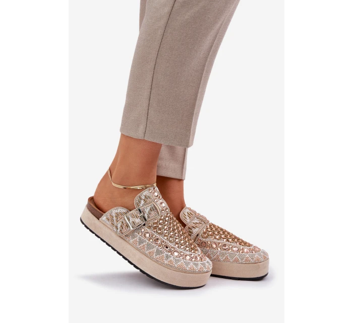 Zdobené Klapky Na Platformě Béžové model 21684886 - Boto