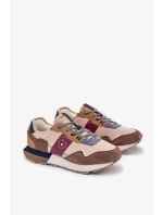 Pánské semišové tenisky na platformě Big Star - béžové