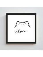 Personalizovaný plakát v rámu - čtverec 20x20 - zvířecí ouška 