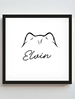 Personalizovaný plakát v rámu - čtverec 20x20 - zvířecí ouška 