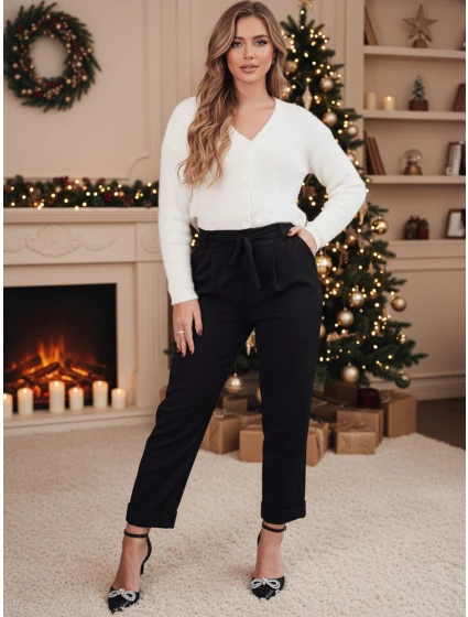 Dámské kalhoty černé Dstreet model 21982106 - FashionStreet Dámské kalhoty černé Dstreet model 21982106 - FashionStreet