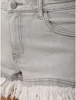 Dámské džínové šortky roztřepené šedé FashionStreet SY0497