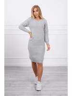 Svetr Pruhované šaty šedé
