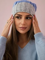 Paris fleecová čepice K212 modrá+šedá