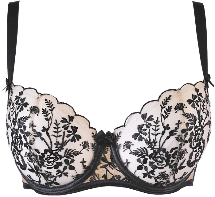 Podprsenka V-10801 béžovo-černá - Axami