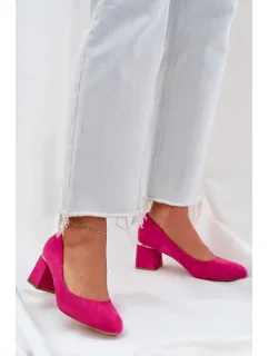 Dámské lodičky na sloupek podpatku M380 / 208437 Fuchsiová - Seastar