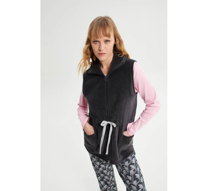 Vamp - Dámská vesta na zip 19463 šedá - Vamp