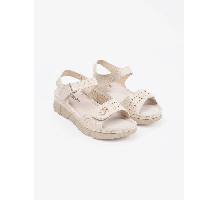 Stylové dámské Jasnobeżowy  sandály platforma