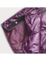 Tmavě fialová dámská bunda s ozdobnou kapucí model 18013454 - S'WEST