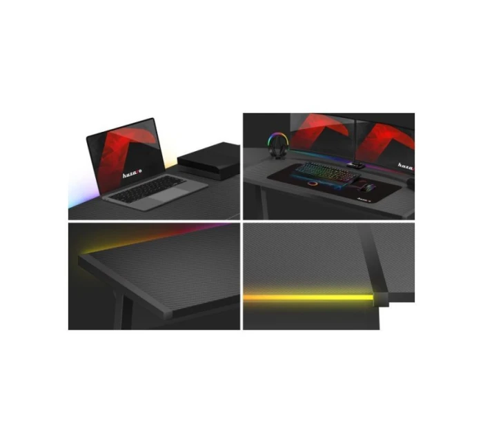 Herní stůl Hero model 21335676 Black RGB - Huzaro