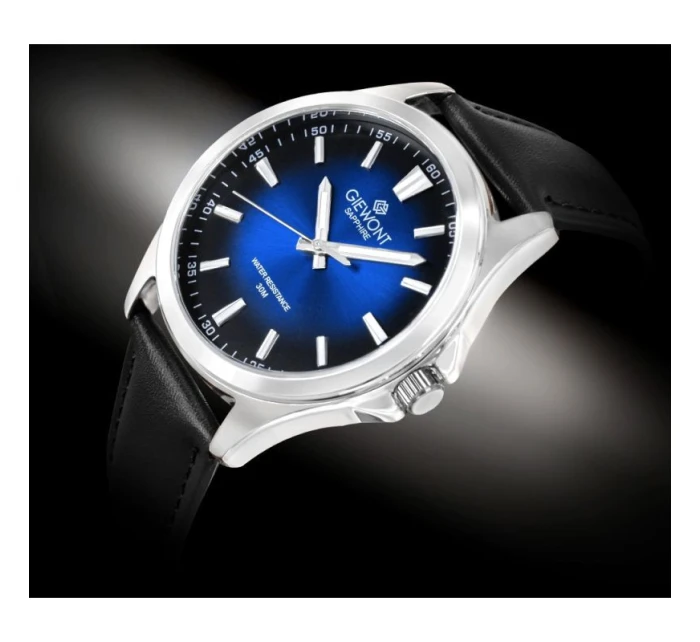 Pánské safírové černo-modré hodinky Giewont Elegance GW5160-A3 Pánské safírové černo-modré hodinky Giewont Elegance GW5160-A3