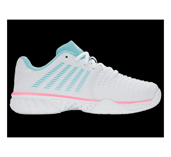 Tenisky K-swiss EXPRSLIGHT3 HB PADEL WHITE/SOFT NEON BLUE/NEON BUBLE GUM-M (98900-146-M)