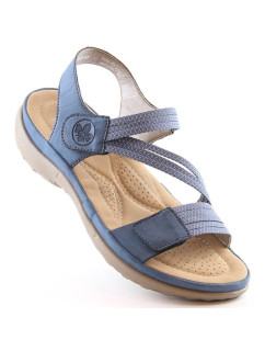 Pohodlné modré sandály Rieker W RKR587