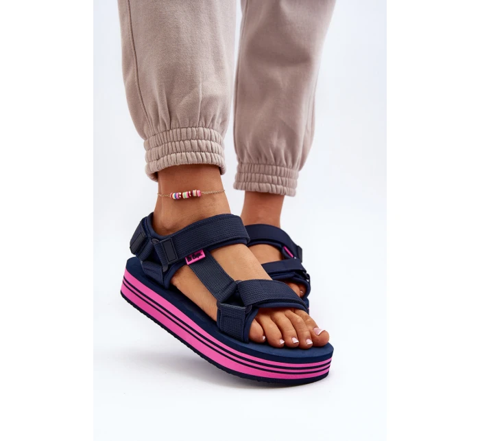 Dámské sandály na platformě Lee Cooper LCW-24-05-2753L Černé