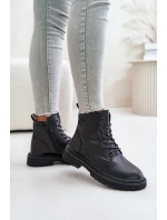 Zateplené botky workery dámské model 21671558 černé - Big Star Shoes Zateplené botky workery dámské model 21671558 černé - Big Star Shoes