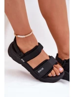 Sportovní Sandály Dámské Na Platformě Big Star model 21693778 Černé - Big Star Shoes Sportovní Sandály Dámské Na Platformě Big Star model 21693778 Černé - Big Star Shoes