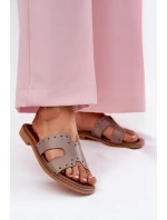 Zazoo 40326 Dámské sandály s ozdobnými výřezy tmavě béžové Zazoo 40326 Dámské sandály s ozdobnými výřezy tmavě béžové