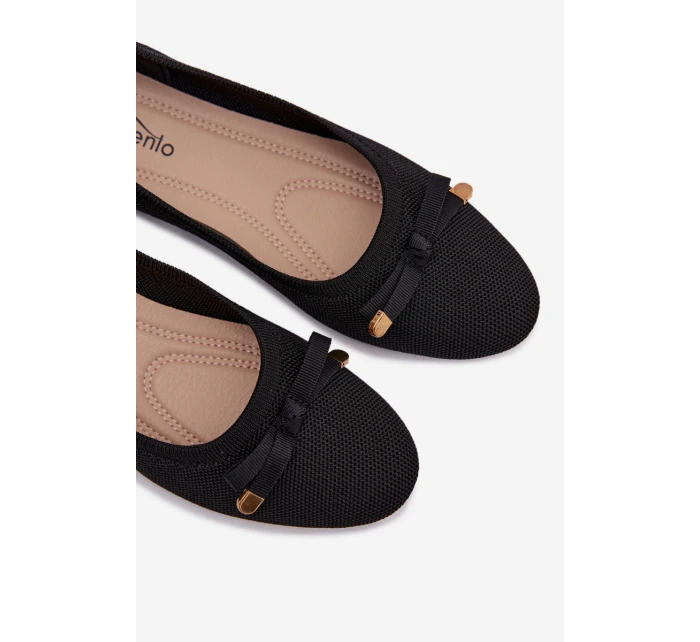 Černé balerínky s mašlí model 21997789 - Boto Černé balerínky s mašlí model 21997789 - Boto