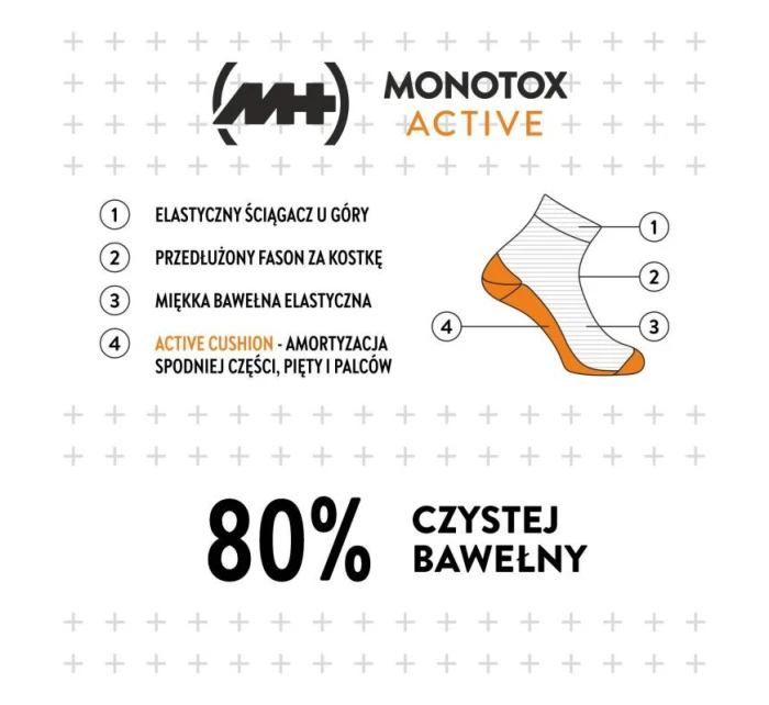 Monotox Basics Kotníkové ponožky Active Cushion Black 2-Pack SKS20ZKWB