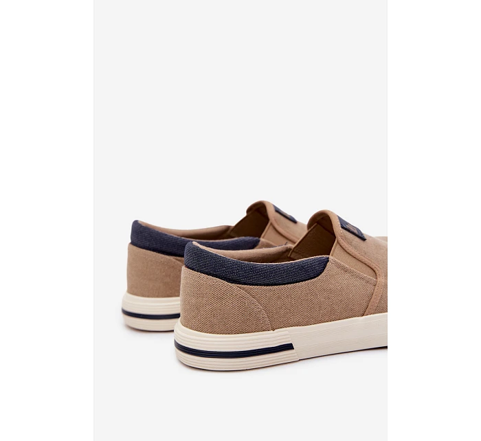 Pánské tenisky Slip On Lee Cooper LCW-26-02-4089 Béžové Pánské tenisky Slip On Lee Cooper LCW-26-02-4089 Béžové