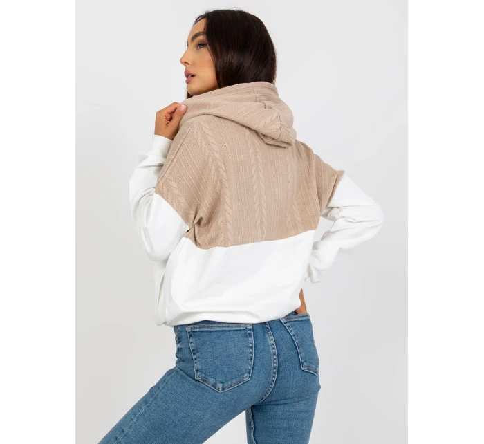 Mikina RV BL 8171.30 béžová a bílá