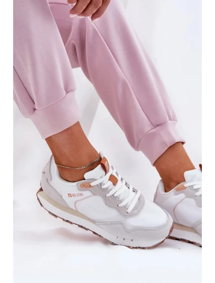 Dámské semišové boty Big Star HI-POLY SYSTEM – béžové