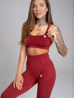 Sportovní podprsenka Seamless Bordo - Gym Glamour