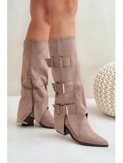 Kozačky na podpatku model 203505 Step in style