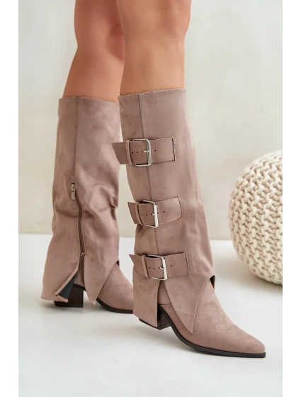 Kozačky na podpatku model 203505 Step in style Kozačky na podpatku model 203505 Step in style