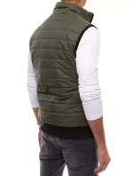 Pánská prošívaná zelená vesta FashionStreet TX4019