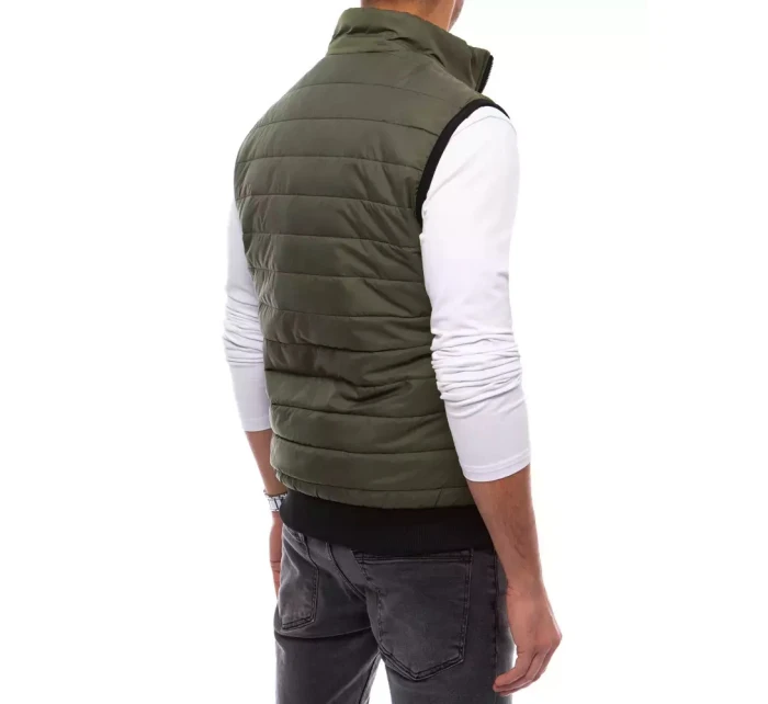 Pánská prošívaná zelená vesta FashionStreet TX4019