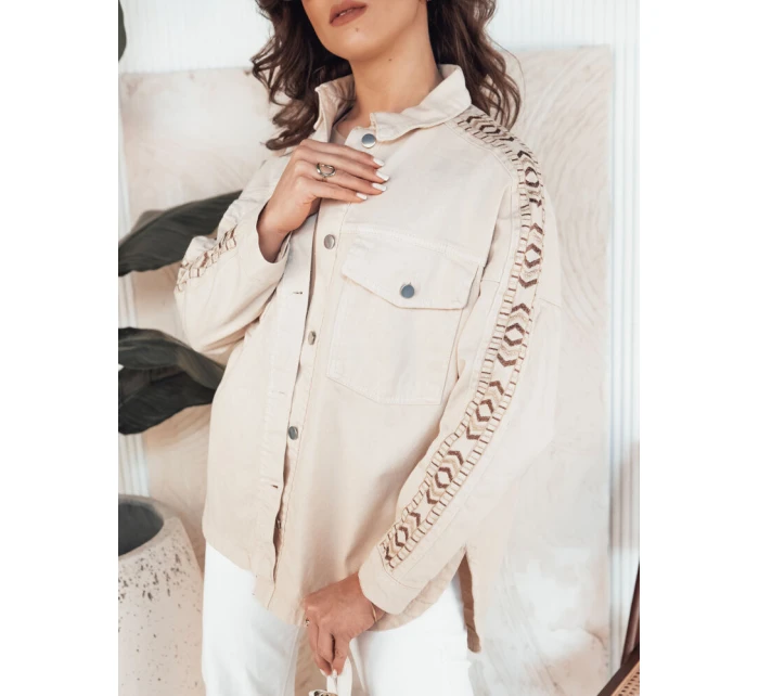 Dámská džínová bunda light beige Dstreet model 21976642 - FashionStreet