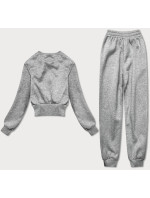 Světle šedý dámský dres - mikina a kalhoty (8C78-2)