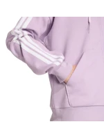 Dámská fleecová mikina adidas Essentials 3-Stripes s kapucí a zipem fialová JY3080 Dámská fleecová mikina adidas Essentials 3-Stripes s kapucí a zipem fialová JY3080