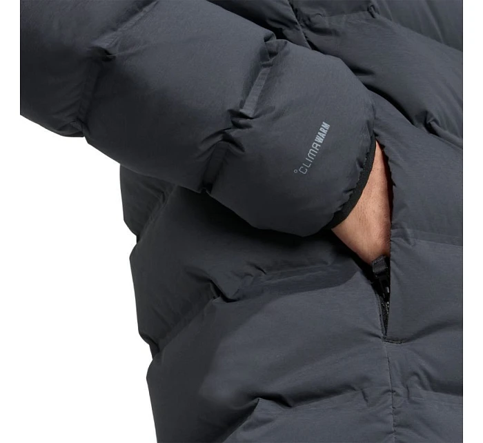 Pánská péřová bunda adidas Helionic Climawarm Stretch Hooded Jacket Black JN2114 pánské oblečení