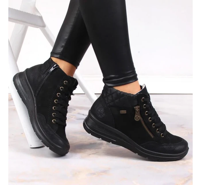 Nepromokavé kožené zateplené boty Rieker W RKR567 Nepromokavé kožené zateplené boty Rieker W RKR567