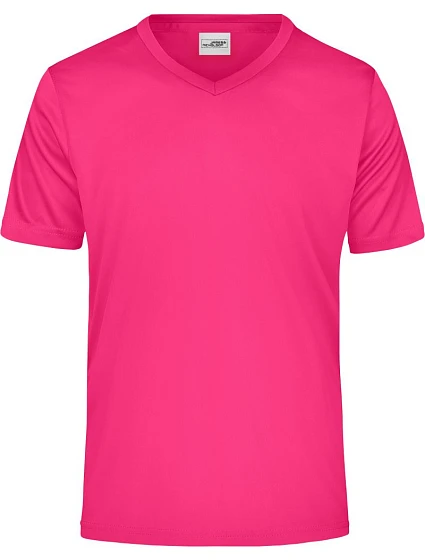 Daiber JN 736 Pánské sportovní tričko s výstřihem do V 02.0736 pink