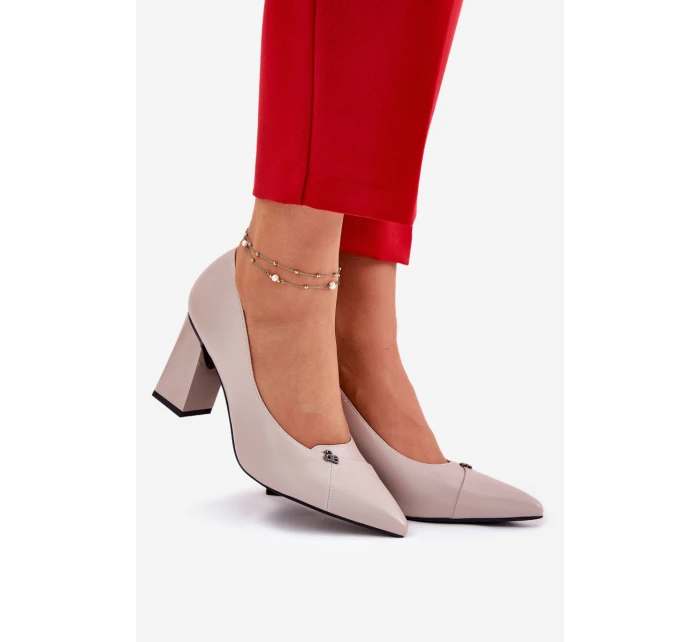 Elegantní Lodičky Na Podpatku Vinceza 62224 Šedé