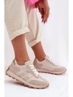 Semišové dámské tenisky na platformě S.Barski LR61-7097 tmavě béžové Semišové dámské tenisky na platformě S.Barski LR61-7097 tmavě béžové