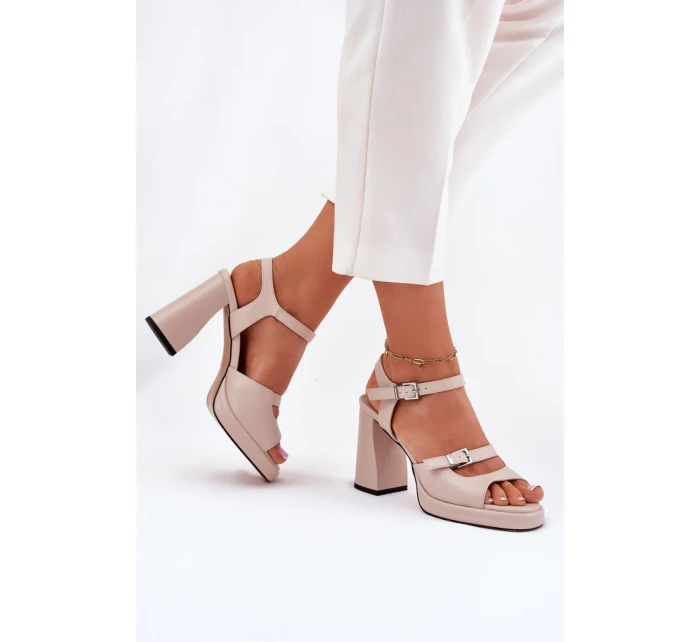 Sandály na podpatku  model 212826 Step in style