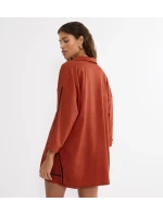 Summer Wear Boyfriend Shirt 01 - HAUTE ORANGE - TRIUMPH HAUTE ORANGE - TRIUMPH