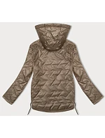 Tenká prošívaná plus size bunda S'West dark beige (B8361-12) Tenká prošívaná plus size bunda S'West dark beige (B8361-12)