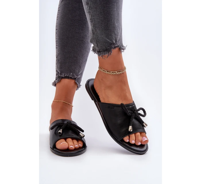 Dámské sandály z ekokože Big Star model 21653772 Černé - Big Star Shoes Dámské sandály z ekokože Big Star model 21653772 Černé - Big Star Shoes