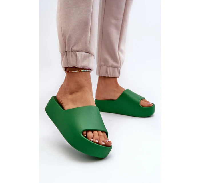 Dámské žabky na tlusté podrážce béžové Oreithano