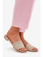 Dámské Sandály Na Plochém Podpatku Zlaté model 21688228 - Boto Dámské Sandály Na Plochém Podpatku Zlaté model 21688228 - Boto